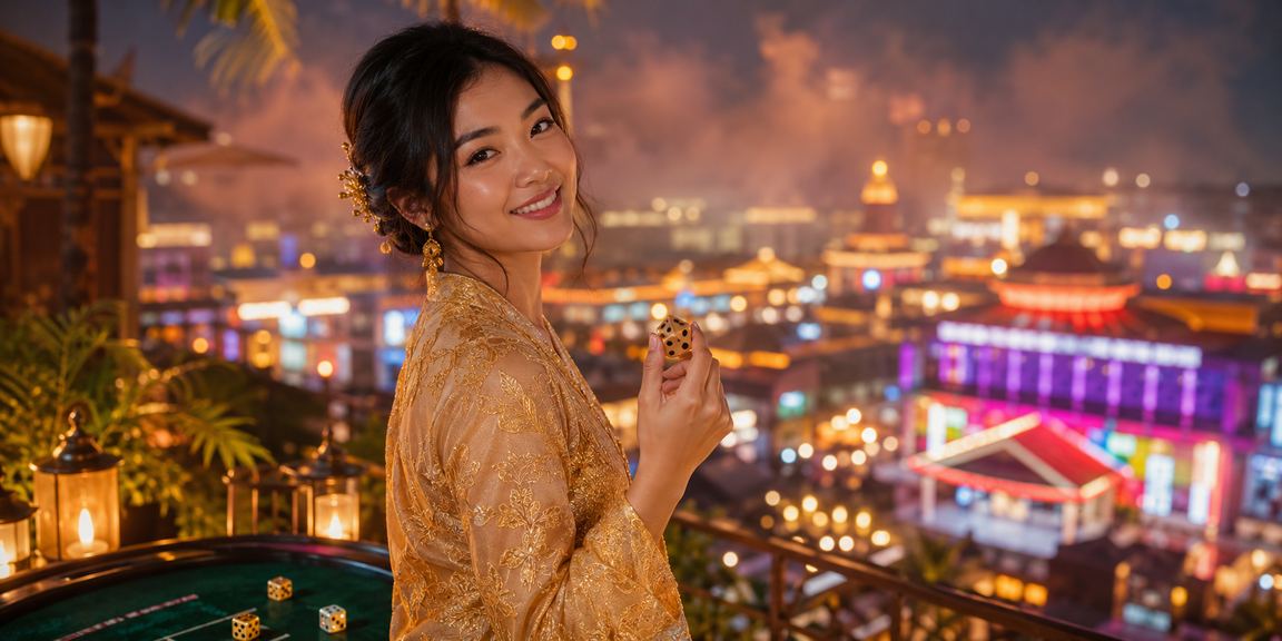 Ahli VIP mc20 menikmati permainan dadu di Genting Highlands dengan pakaian kebaya tradisional